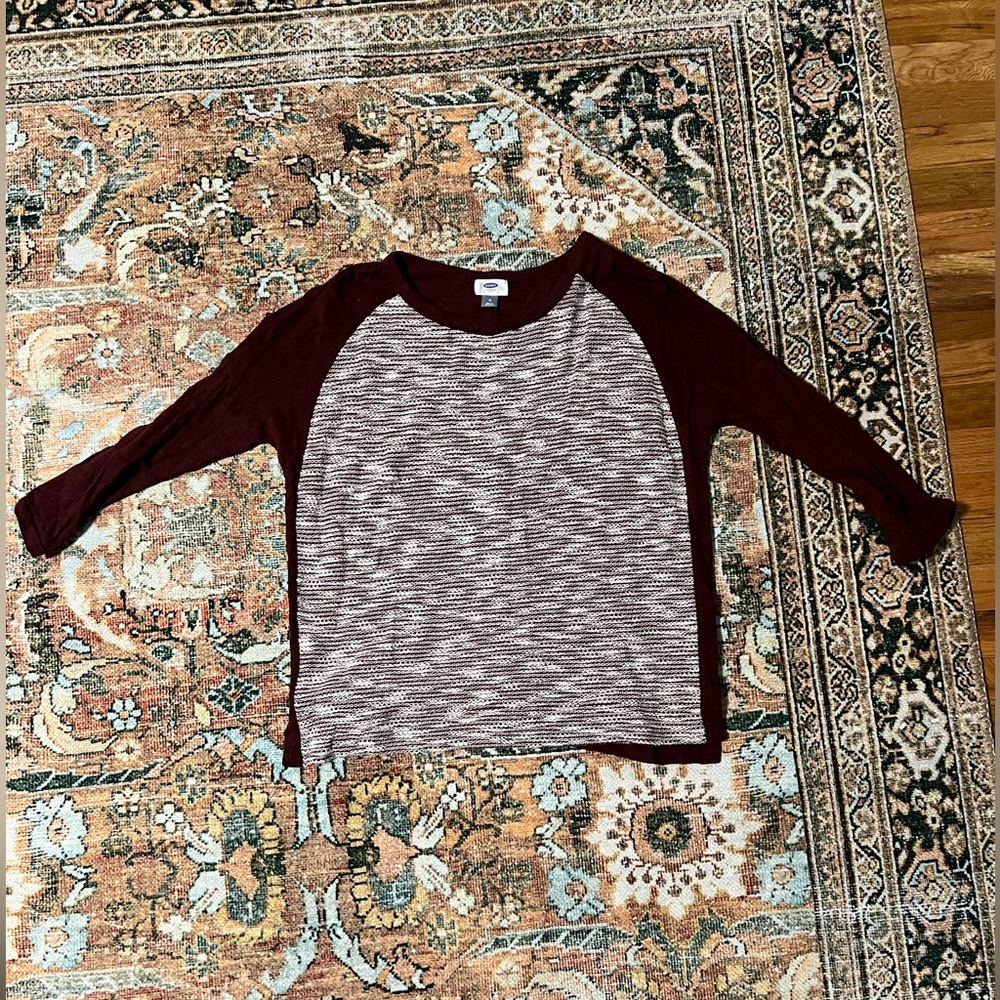 Maroon Old Navy Crew Neck Shirt, Medium